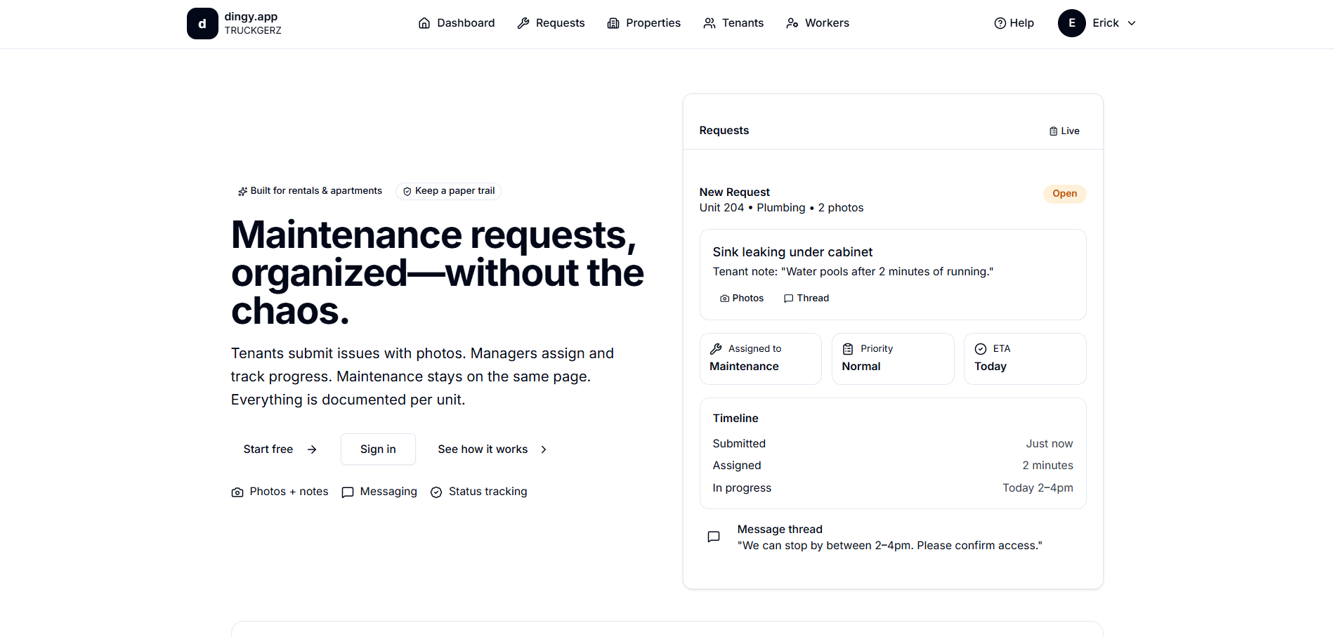 SaaS Maintenance Application