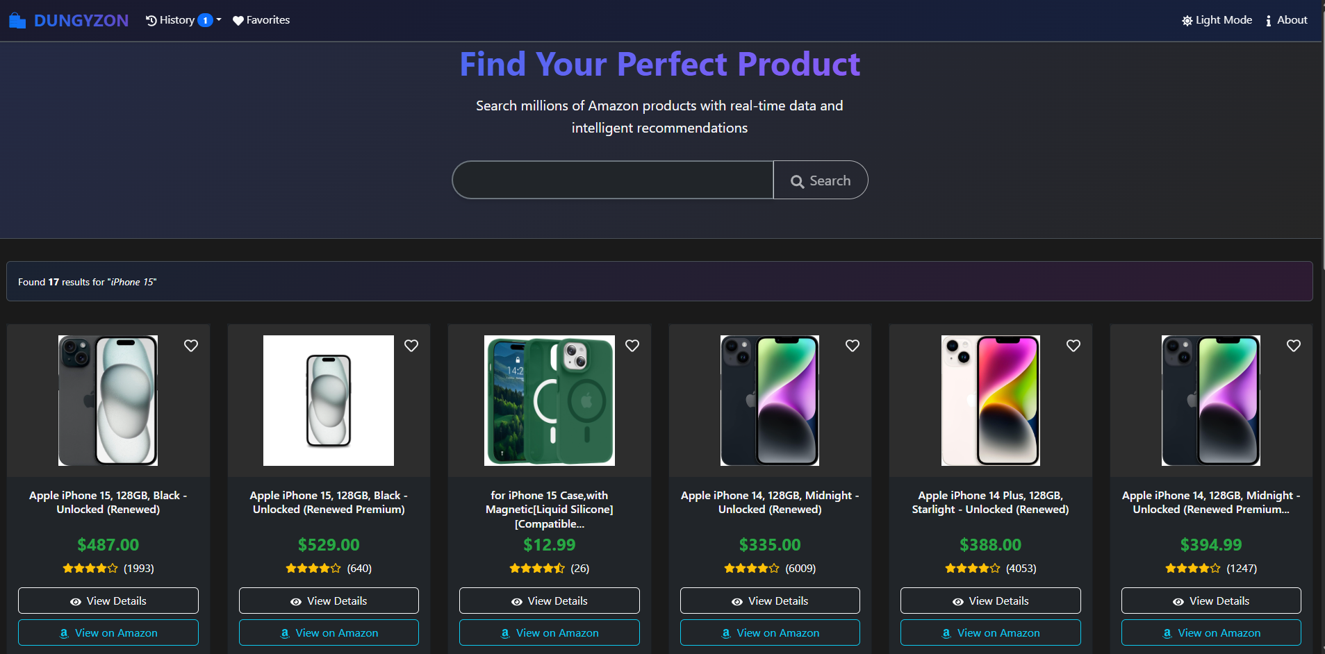 Dungyzon E-commerce Platform